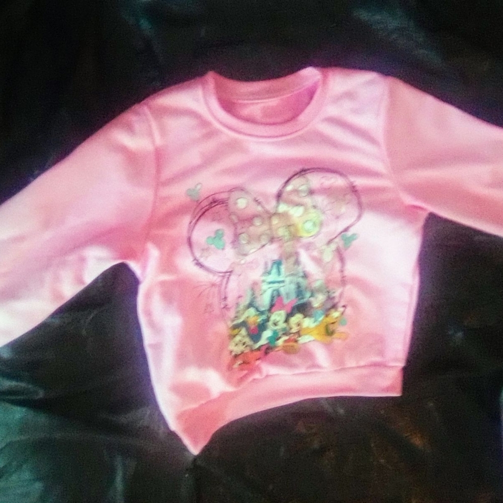 Kids Long Sleeve Pink Graphic Tee